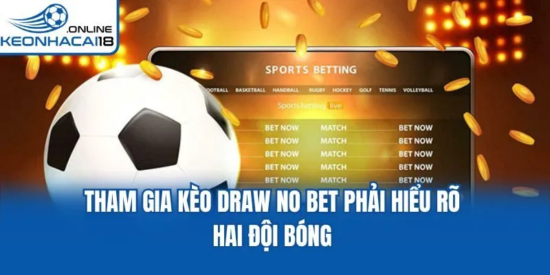 Tham gia kèo Draw No Bet phải hiểu rõ hai đội bóng